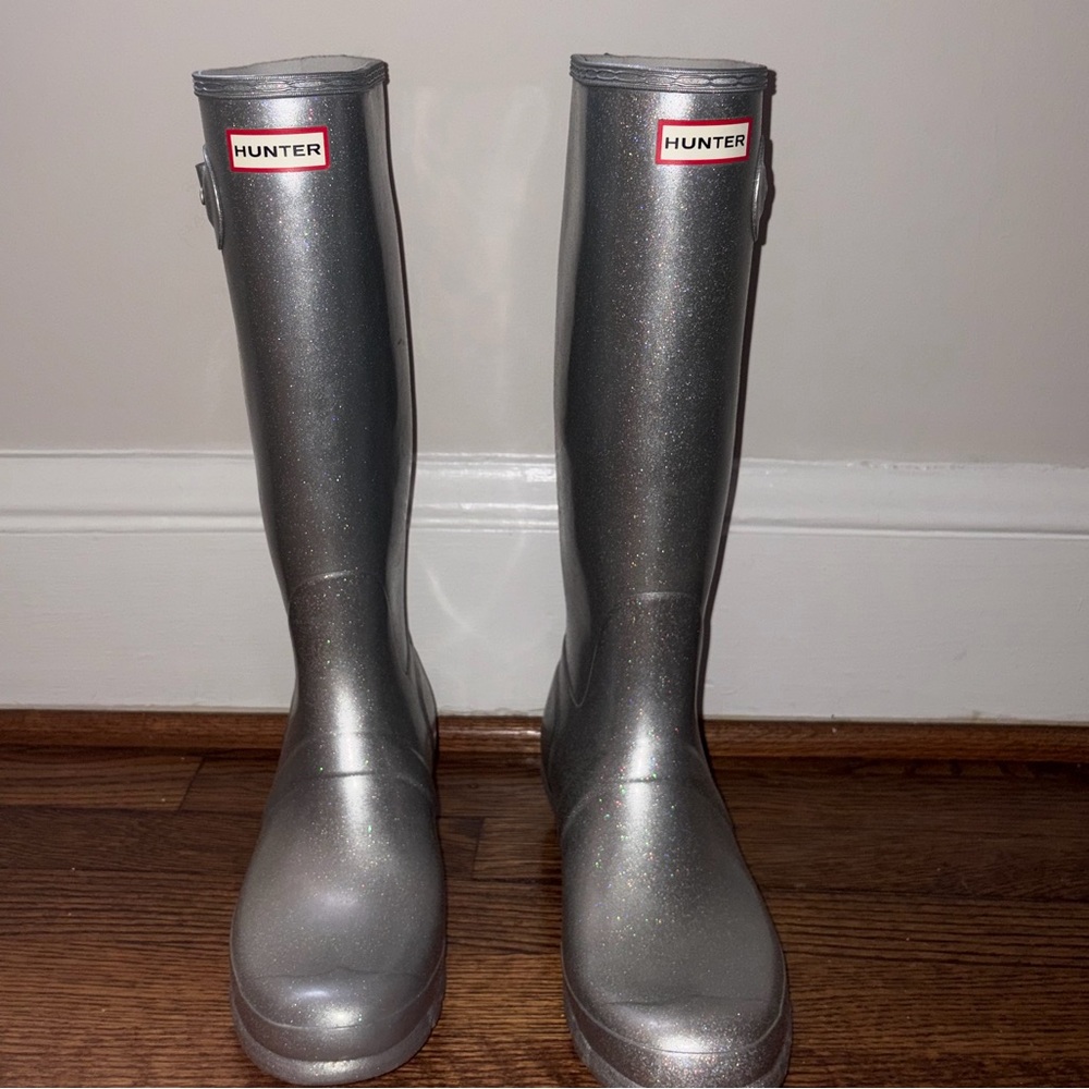 Hunter Womens Glitter Rain Boots